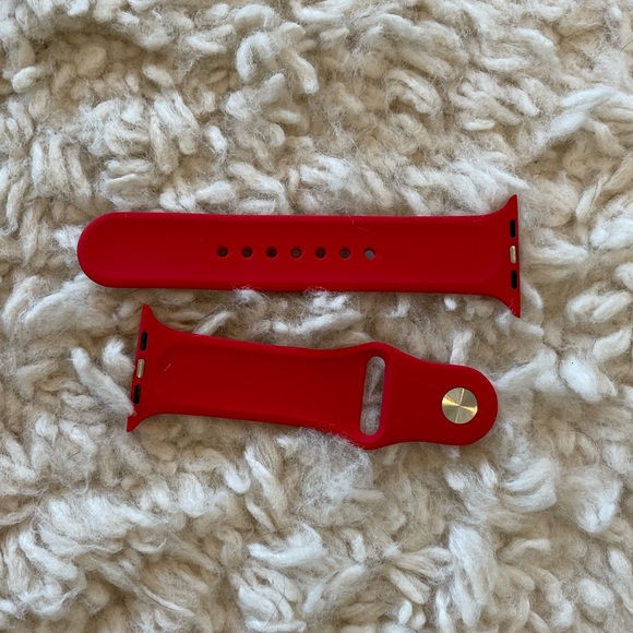 🎯 3 for $15 🎯 42/44mm red silicone apple band s/m - Picture 2 of 3